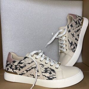 Aldo Cream and Black Patterned Sneakers
